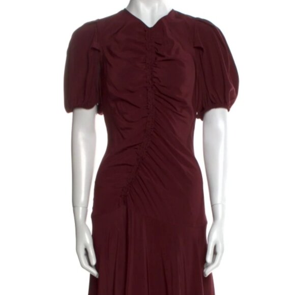 Ulla Johnson Burgundy Midi Dress - Picture 7 of 10